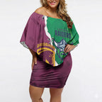 Broncos and Raiders Rugby Custom Off Shoulder Short Dress Dynamic Version
