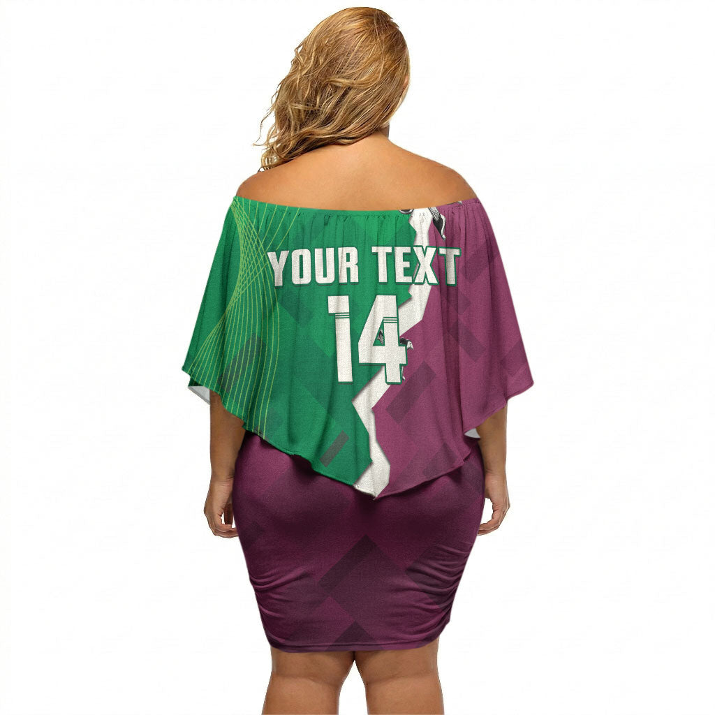 Broncos and Raiders Rugby Custom Off Shoulder Short Dress Dynamic Version