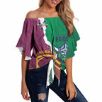 Broncos and Raiders Rugby Custom Off Shoulder Wrap Waist Top Dynamic Version