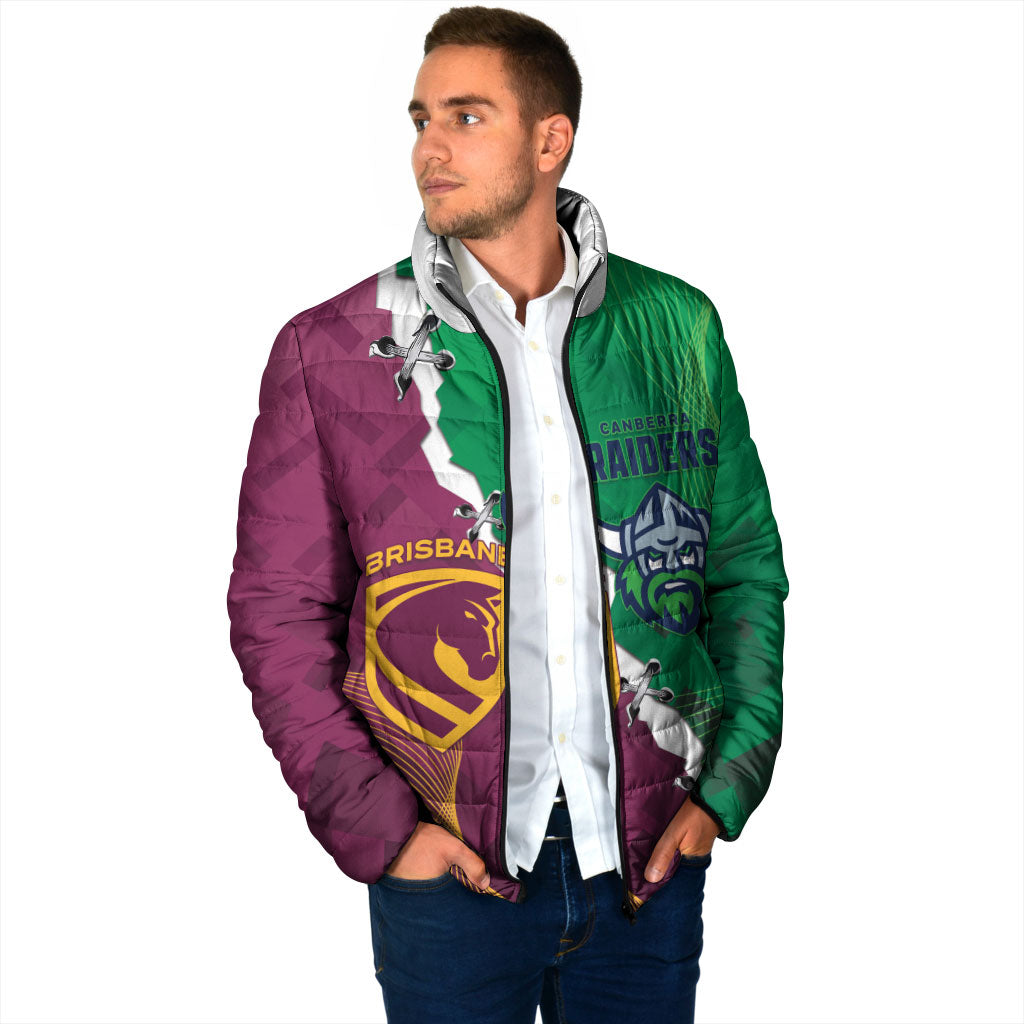 Broncos and Raiders Rugby Custom Padded Jacket Dynamic Version