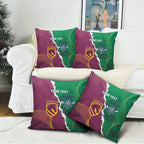 Broncos and Raiders Rugby Custom Pillow Cover Dynamic Version