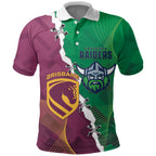 Broncos and Raiders Rugby Custom Polo Shirt Dynamic Version