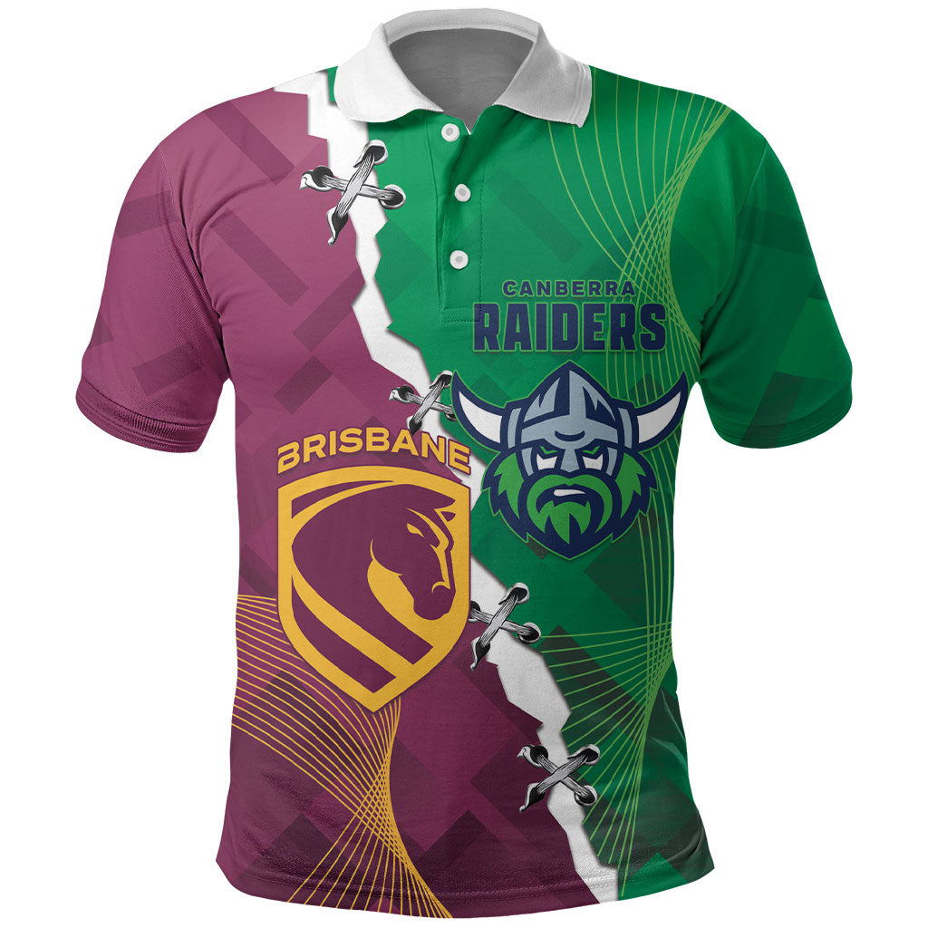 Broncos and Raiders Rugby Custom Polo Shirt Dynamic Version