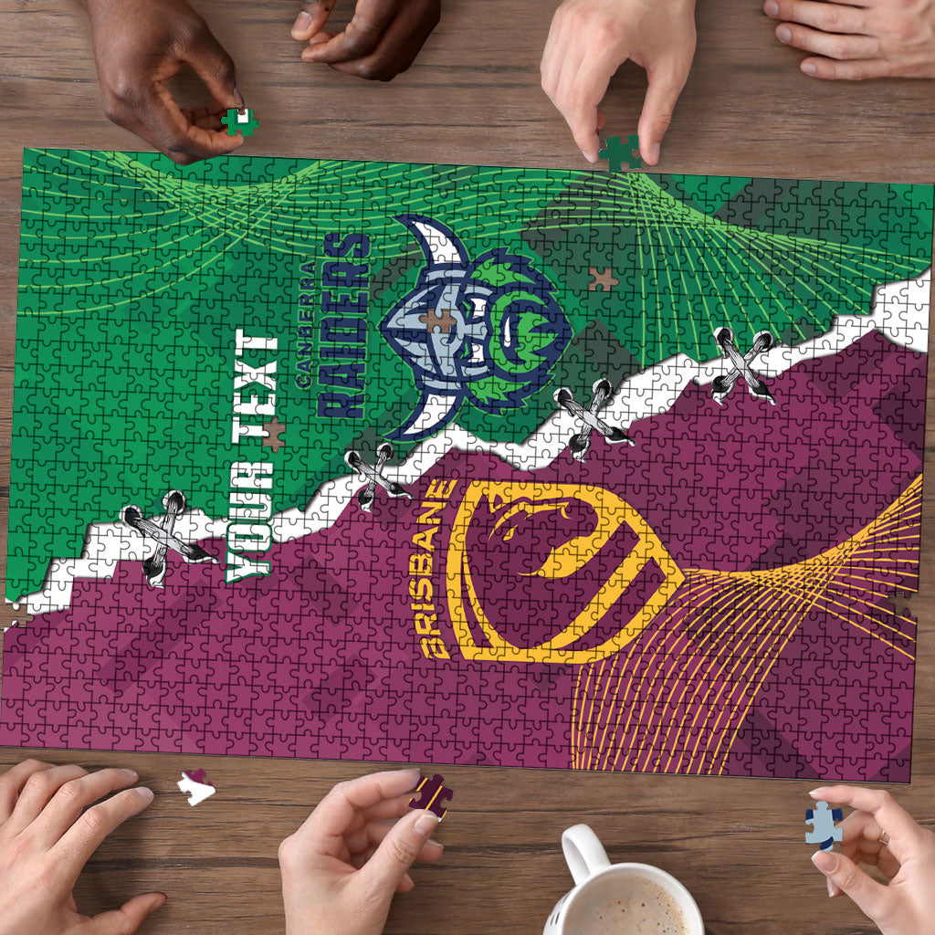 Broncos and Raiders Rugby Custom Puzzle Dynamic Version
