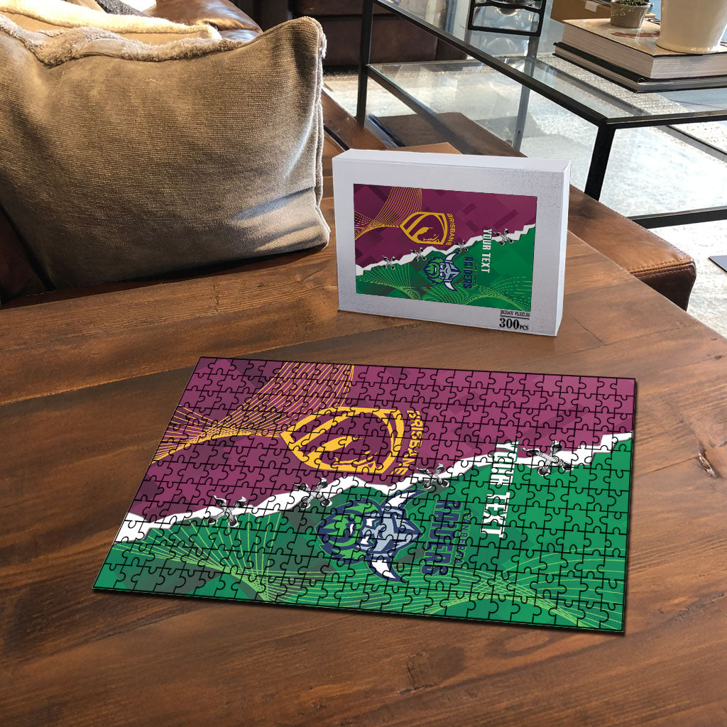 Broncos and Raiders Rugby Custom Puzzle Dynamic Version