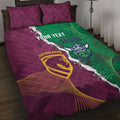 Broncos and Raiders Rugby Custom Quilt Bed Set Dynamic Version