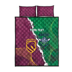 Broncos and Raiders Rugby Custom Quilt Bed Set Dynamic Version