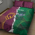 Broncos and Raiders Rugby Custom Quilt Bed Set Dynamic Version