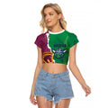 Broncos and Raiders Rugby Custom Raglan Cropped T Shirt Dynamic Version
