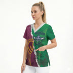 Broncos and Raiders Rugby Custom Scrub Top Dynamic Version