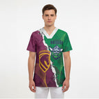 Broncos and Raiders Rugby Custom Scrub Top Dynamic Version
