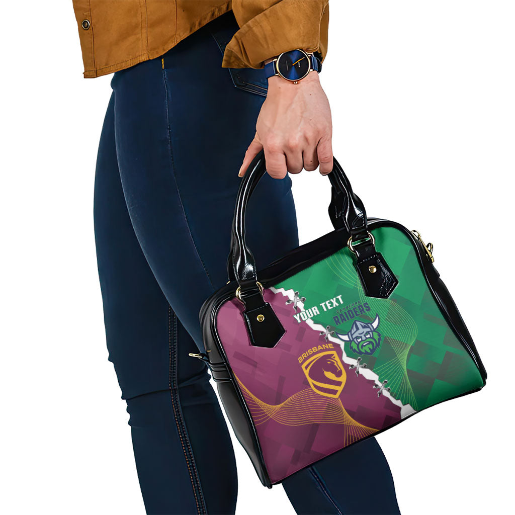Broncos and Raiders Rugby Custom Shoulder Handbag Dynamic Version