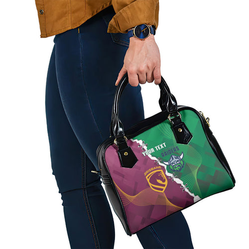 Broncos and Raiders Rugby Custom Shoulder Handbag Dynamic Version