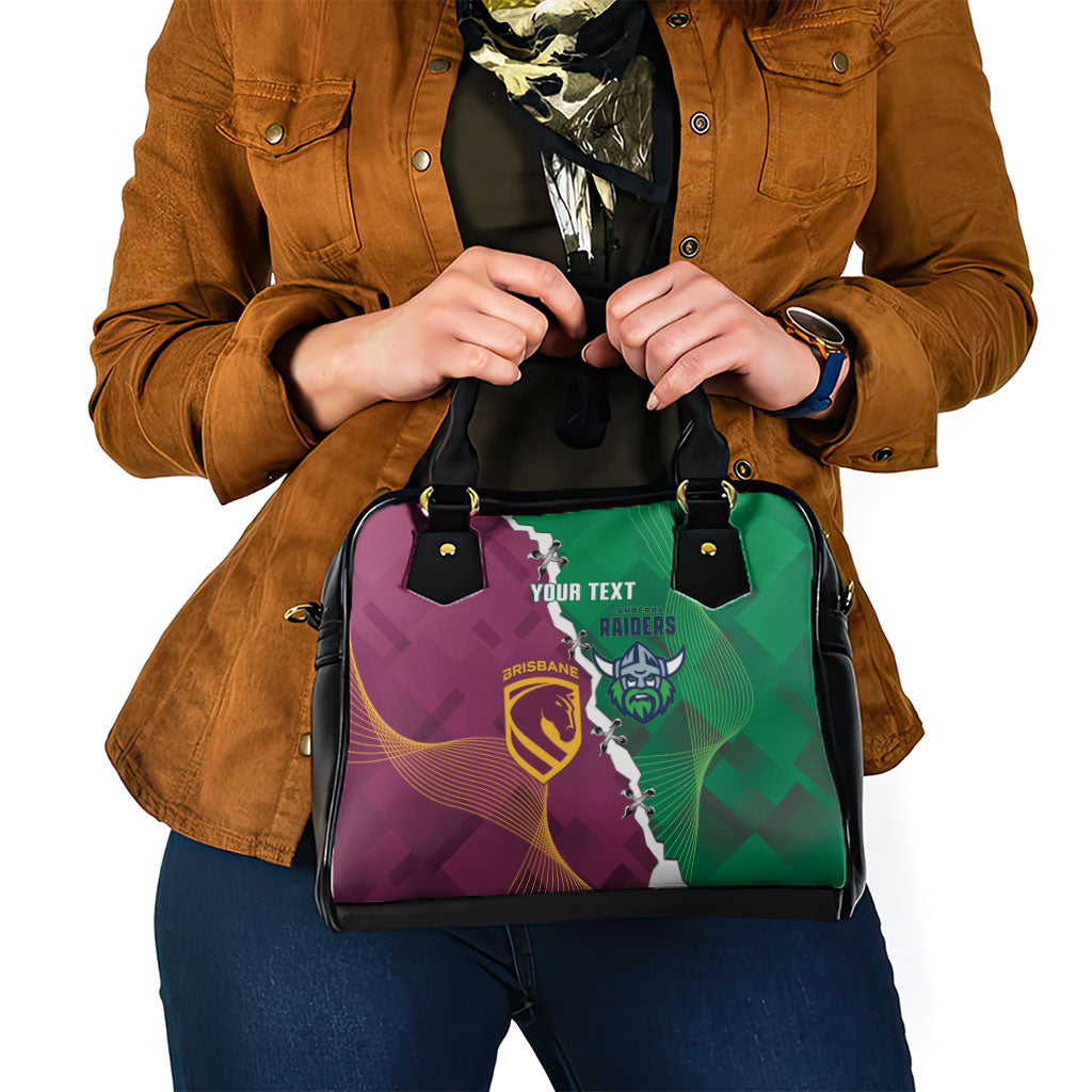Broncos and Raiders Rugby Custom Shoulder Handbag Dynamic Version