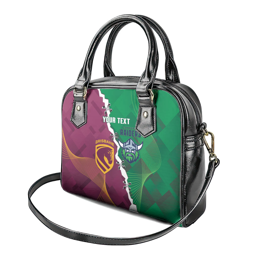 Broncos and Raiders Rugby Custom Shoulder Handbag Dynamic Version