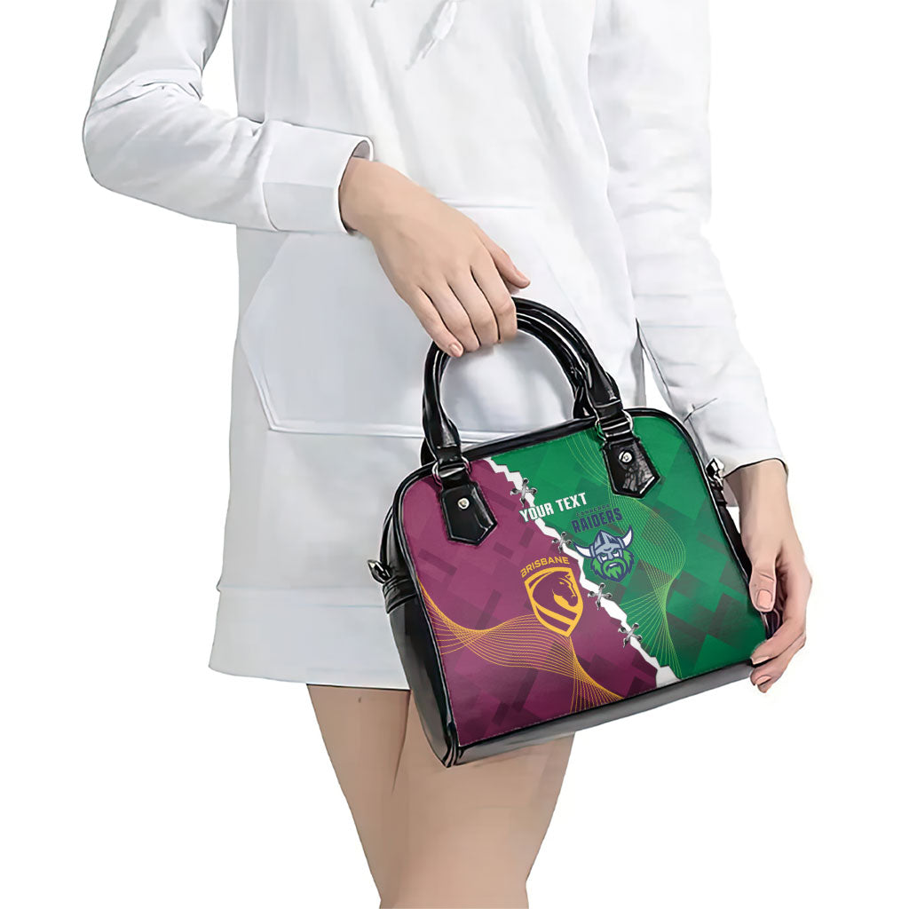 Broncos and Raiders Rugby Custom Shoulder Handbag Dynamic Version