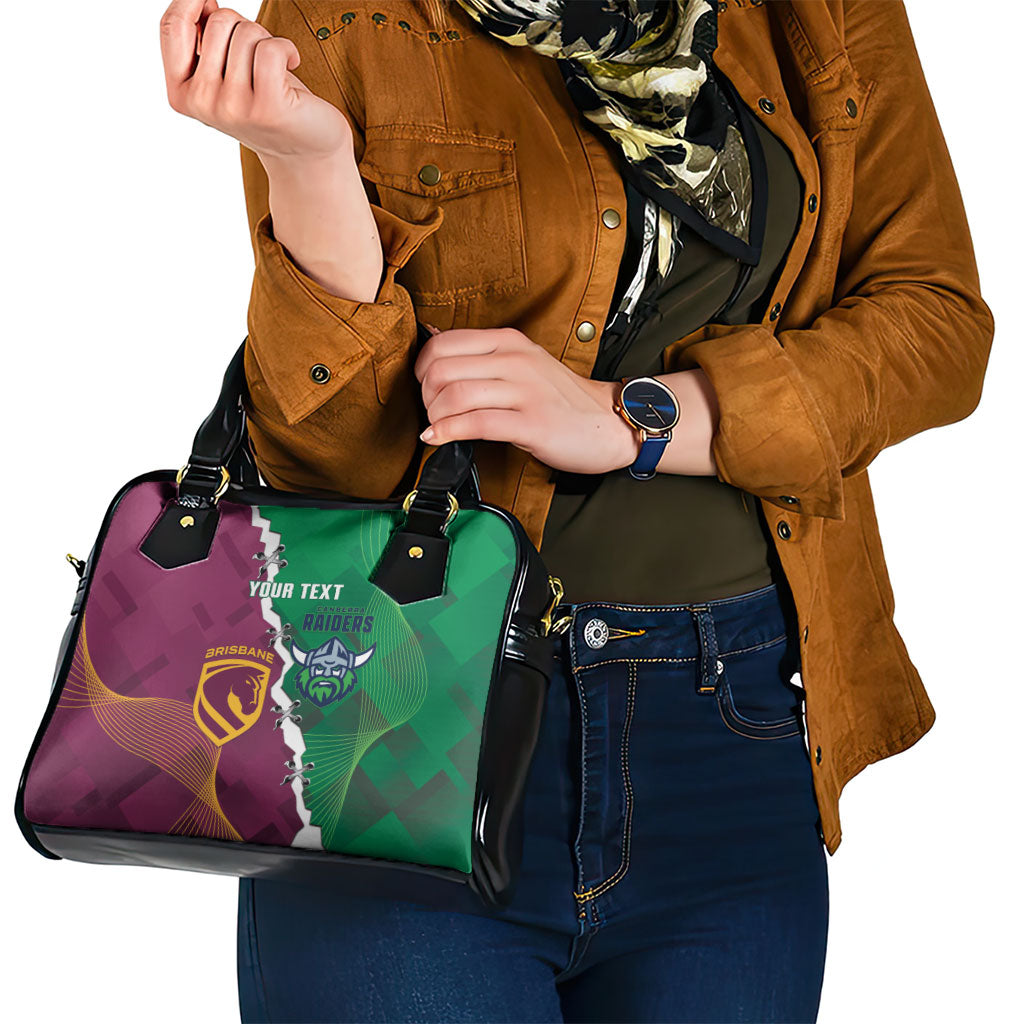 Broncos and Raiders Rugby Custom Shoulder Handbag Dynamic Version