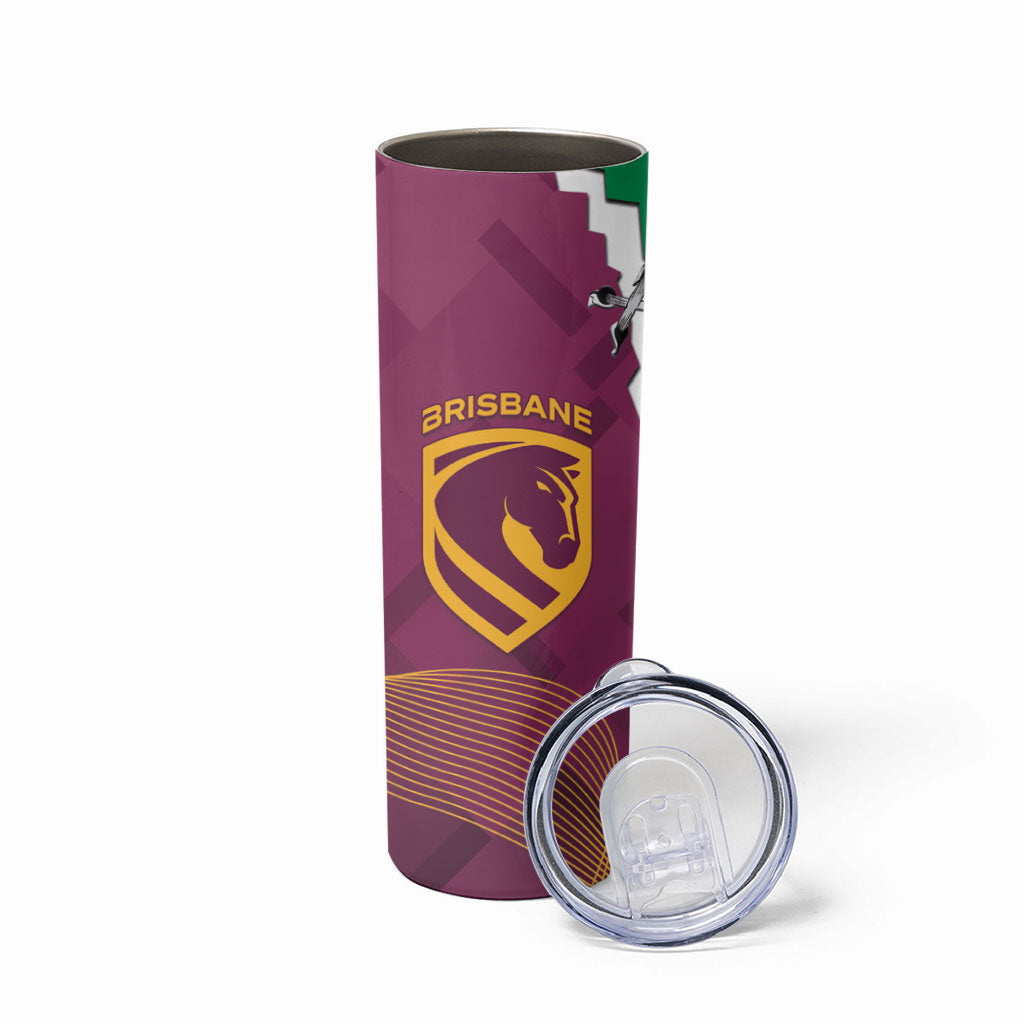 Broncos and Raiders Rugby Skinny Tumbler Dynamic Version