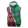 Broncos and Raiders Rugby Custom Sleeveless Hoodie Dynamic Version