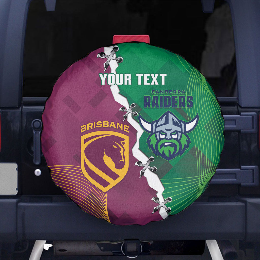 Broncos and Raiders Rugby Custom Spare Tire Cover Dynamic Version