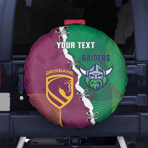 Broncos and Raiders Rugby Custom Spare Tire Cover Dynamic Version