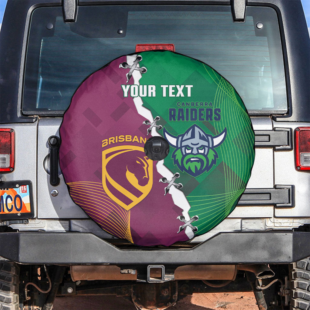Broncos and Raiders Rugby Custom Spare Tire Cover Dynamic Version
