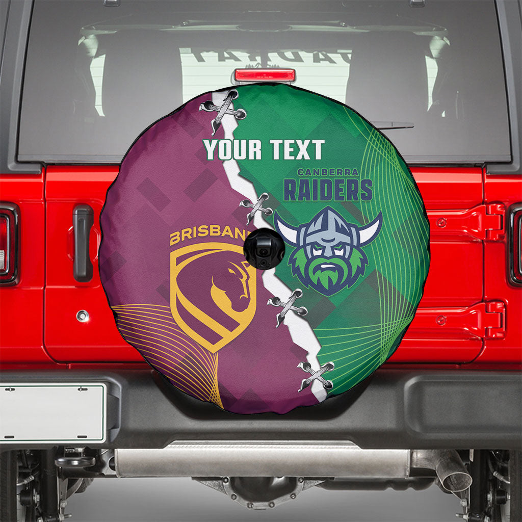 Broncos and Raiders Rugby Custom Spare Tire Cover Dynamic Version