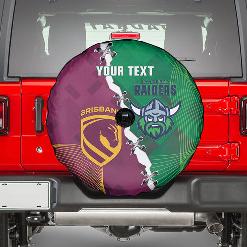 Broncos and Raiders Rugby Custom Spare Tire Cover Dynamic Version
