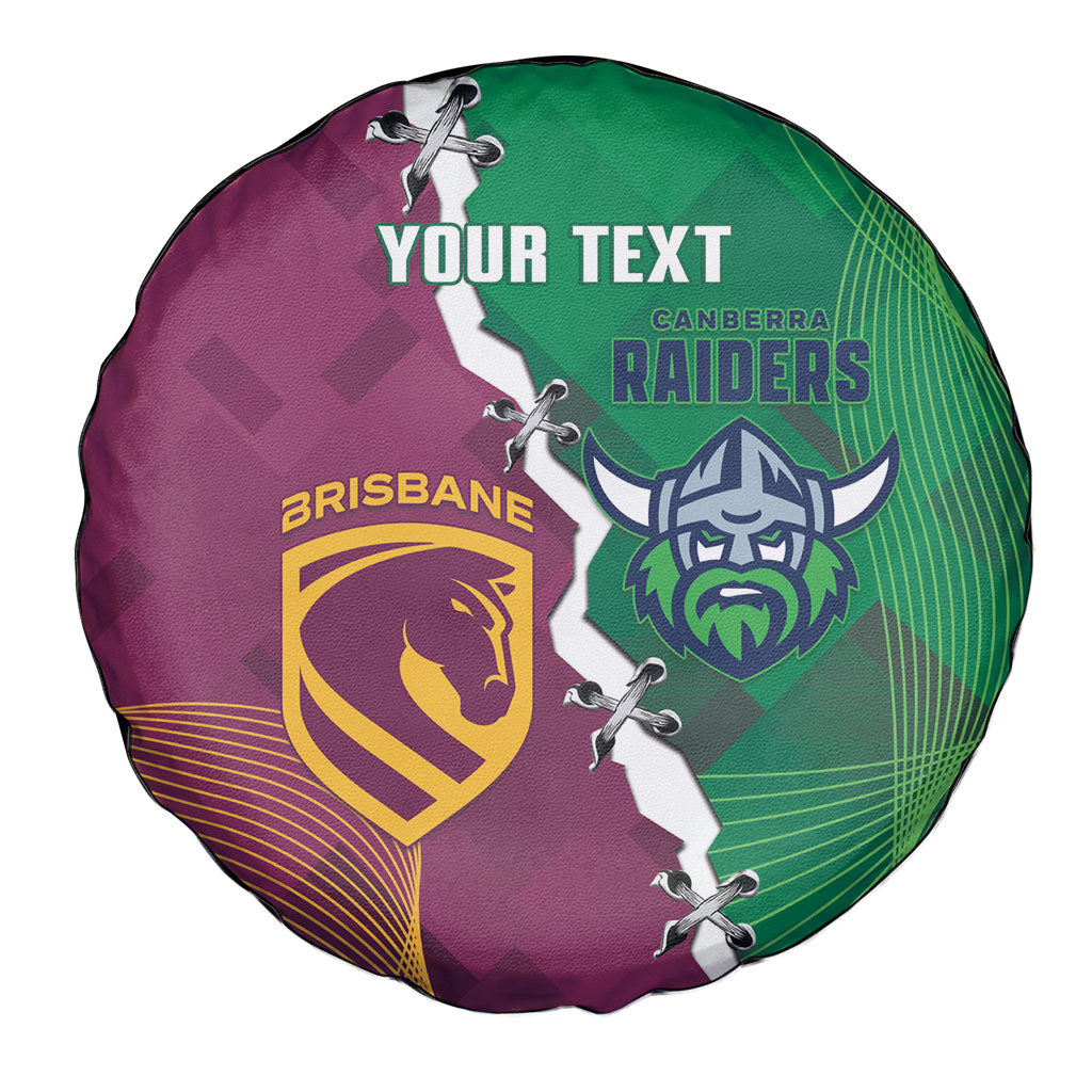 Broncos and Raiders Rugby Custom Spare Tire Cover Dynamic Version