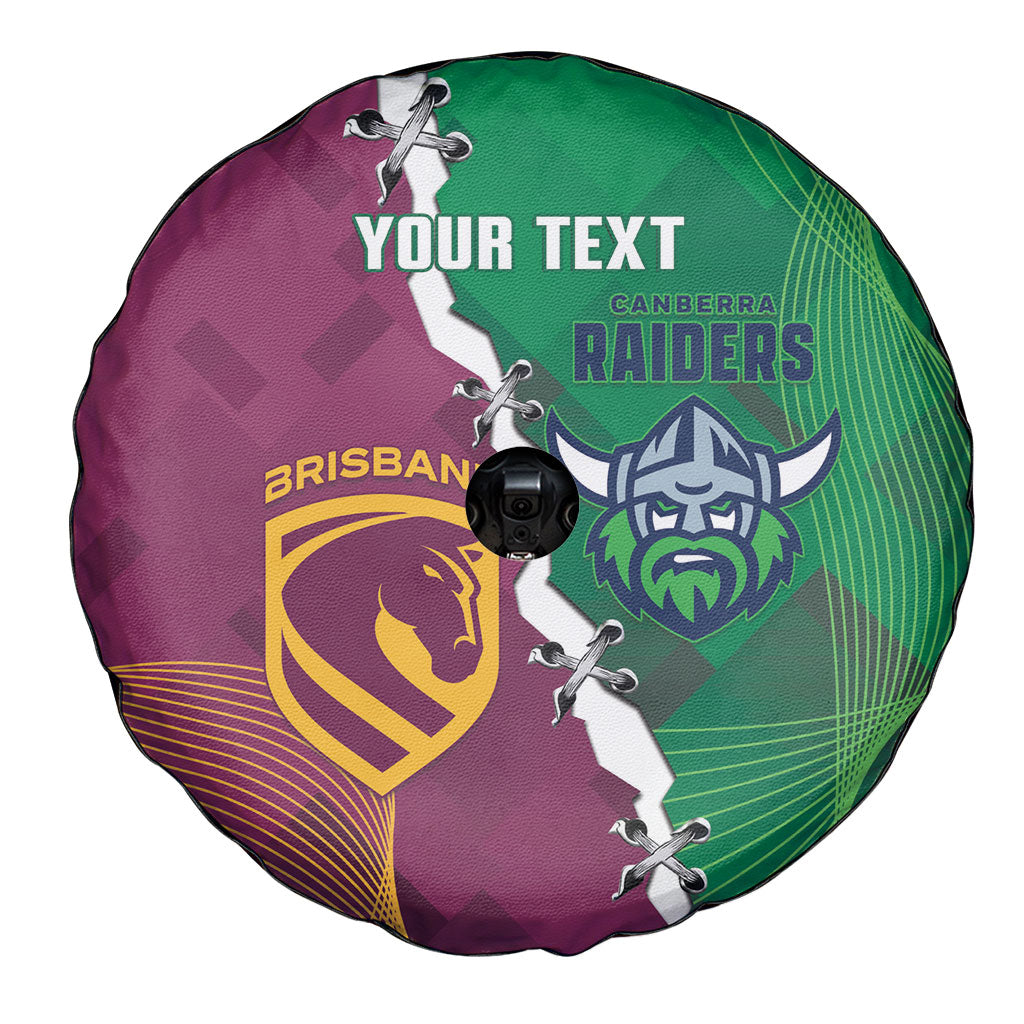 Broncos and Raiders Rugby Custom Spare Tire Cover Dynamic Version