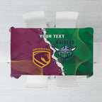 Broncos and Raiders Rugby Custom Tablecloth Dynamic Version
