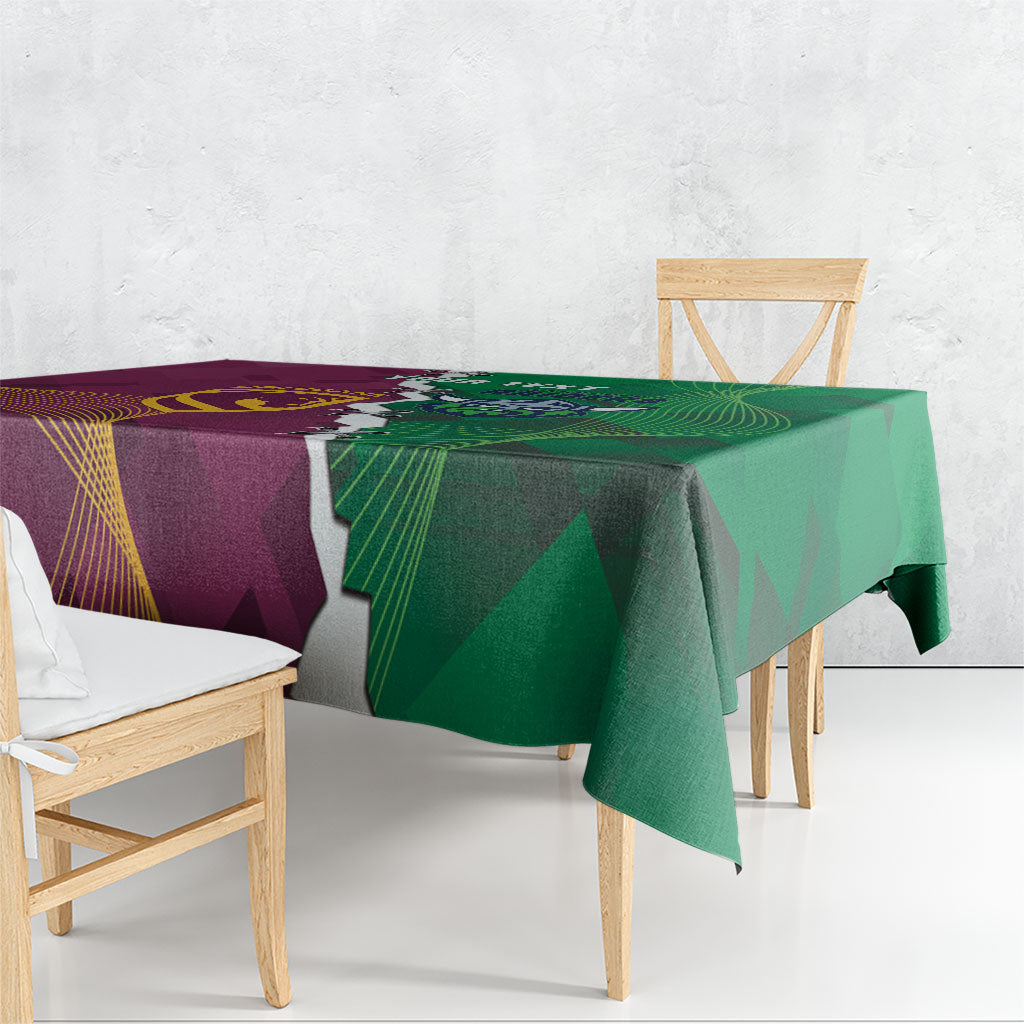 Broncos and Raiders Rugby Custom Tablecloth Dynamic Version