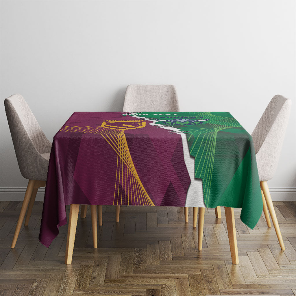 Broncos and Raiders Rugby Custom Tablecloth Dynamic Version