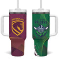 Broncos and Raiders Rugby Tumbler With Handle Dynamic Version