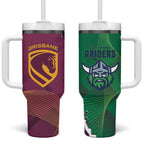 Broncos and Raiders Rugby Tumbler With Handle Dynamic Version