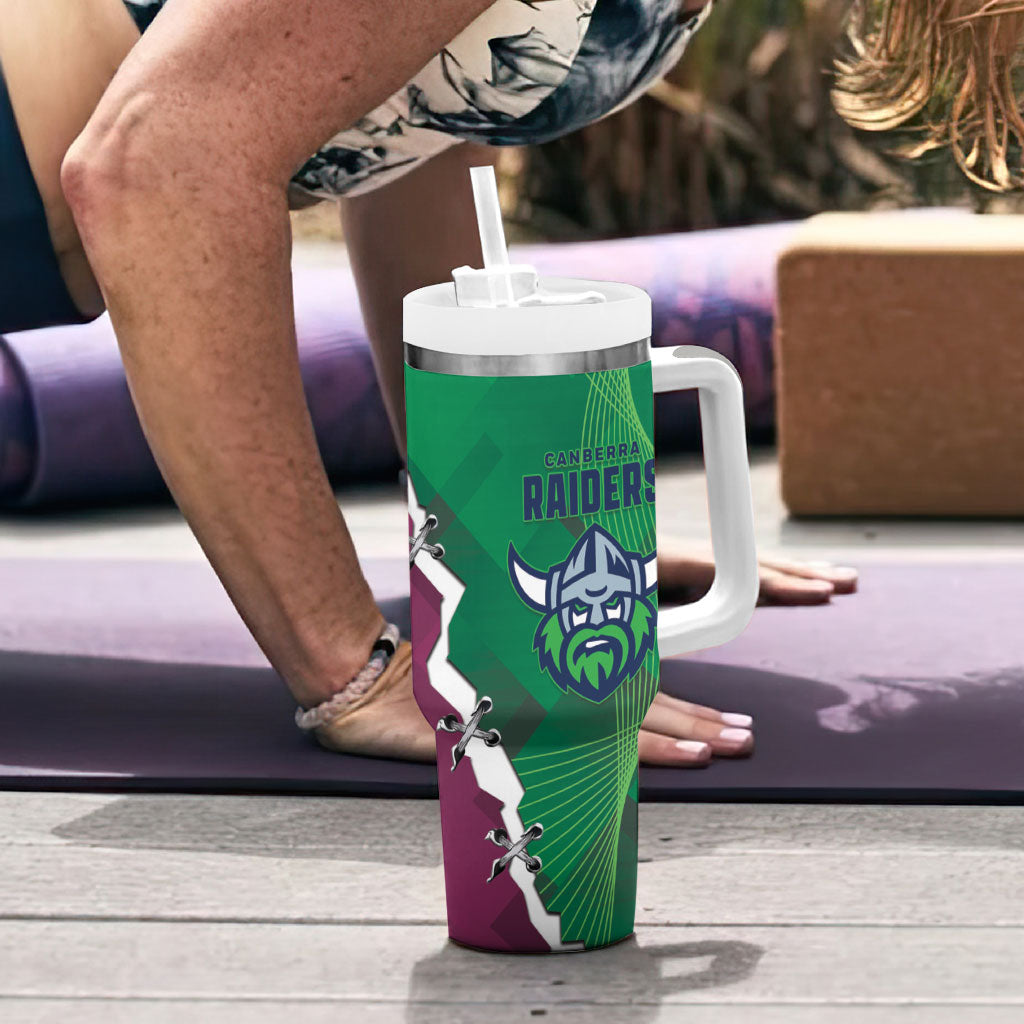Broncos and Raiders Rugby Tumbler With Handle Dynamic Version
