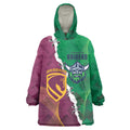 Broncos and Raiders Rugby Custom Wearable Blanket Hoodie Dynamic Version