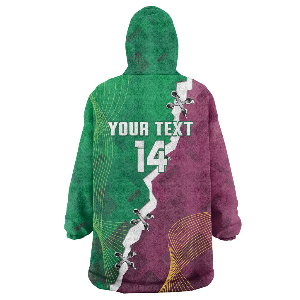 Broncos and Raiders Rugby Custom Wearable Blanket Hoodie Dynamic Version