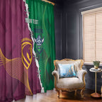 Broncos and Raiders Rugby Custom Window Curtain Dynamic Version