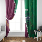 Broncos and Raiders Rugby Custom Window Curtain Dynamic Version