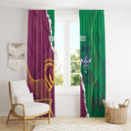 Broncos and Raiders Rugby Custom Window Curtain Dynamic Version