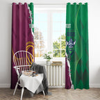 Broncos and Raiders Rugby Custom Window Curtain Dynamic Version
