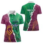 Broncos and Raiders Rugby Custom Women Polo Shirt Dynamic Version