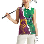 Broncos and Raiders Rugby Custom Women Sleeveless Polo Shirt Dynamic Version