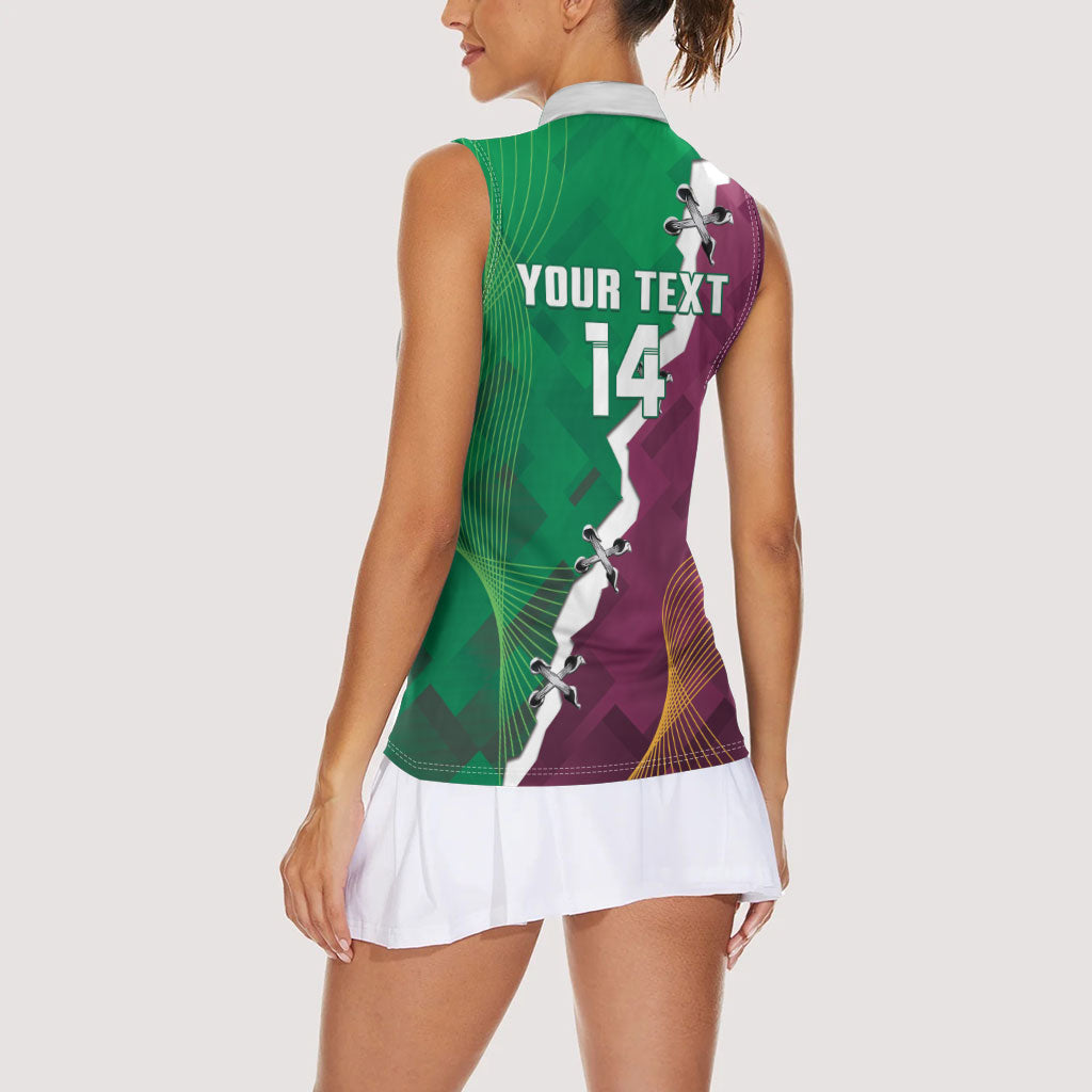 Broncos and Raiders Rugby Custom Women Sleeveless Polo Shirt Dynamic Version