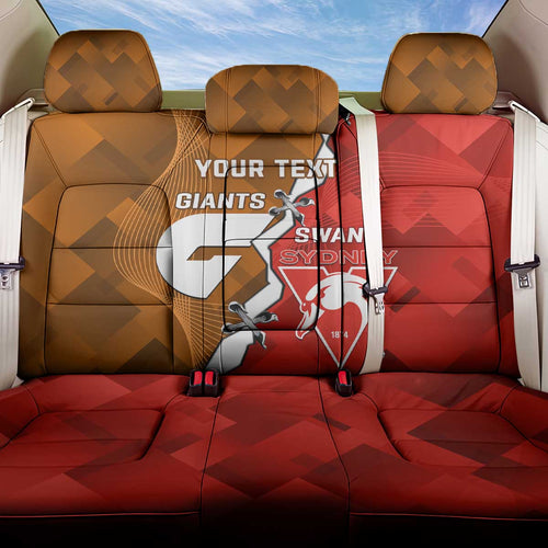 Personalised Giants And Swans Football Back Car Seat Cover Dynamic Style