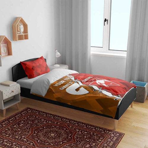 Personalised Giants And Swans Football Bedding Set Dynamic Style
