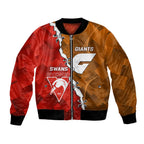 Personalised Giants And Swans Football Bomber Jacket Dynamic Style