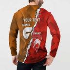 Personalised Giants And Swans Football Button Sweatshirt Dynamic Style