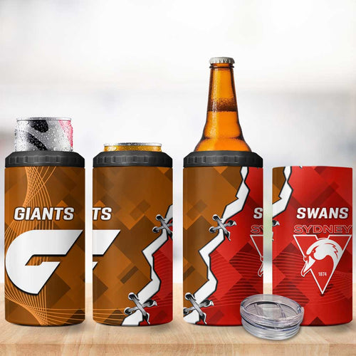 Giants And Swans Football 4 in 1 Can Cooler Tumbler Dynamic Style